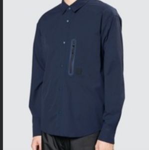 Woolrich Mens Multi 4-Way Trek Shirt XL Navy